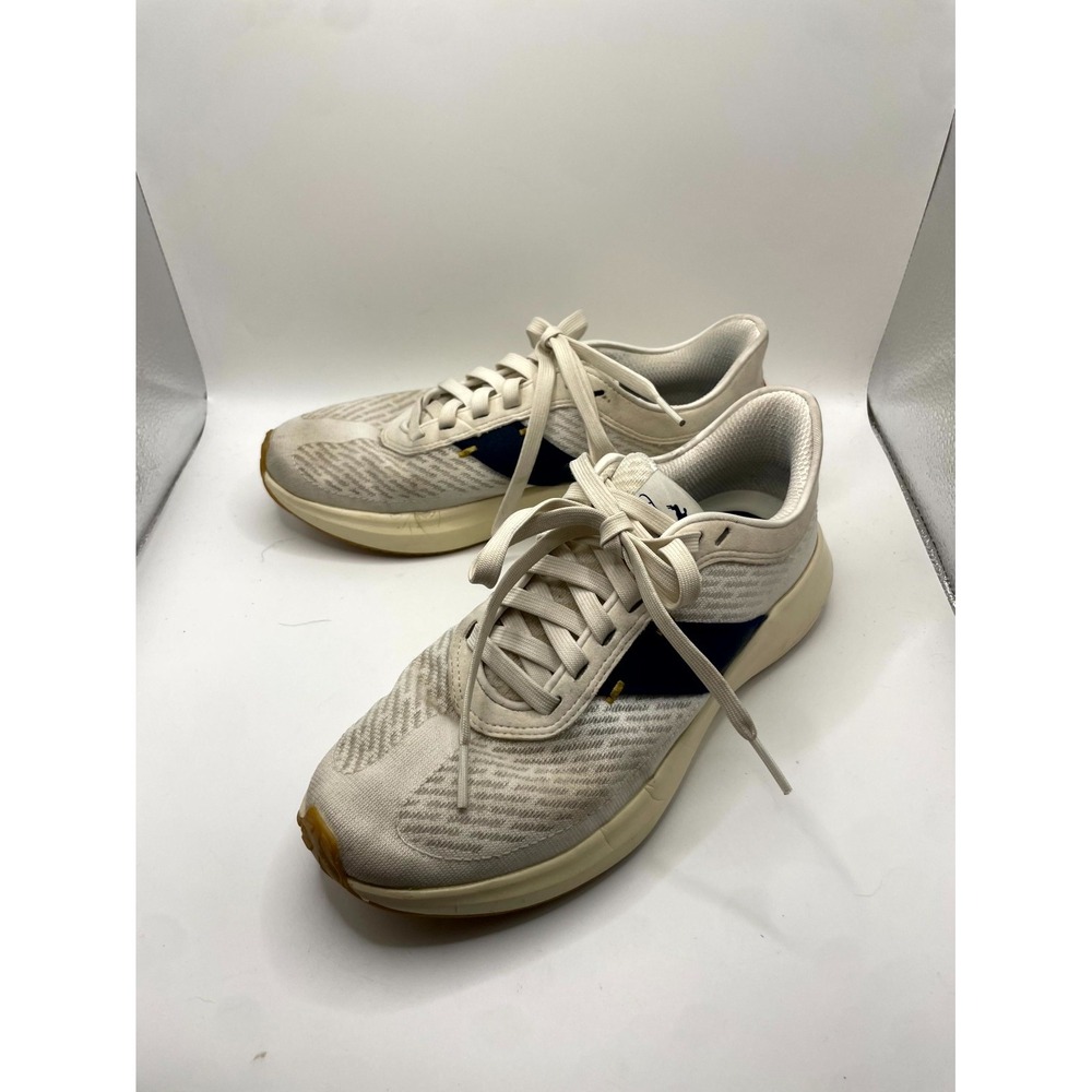 Tracksmith Eliot Runner Sneaker Men 5.5 Women 7 White Navy FW22-FT1000-TS001